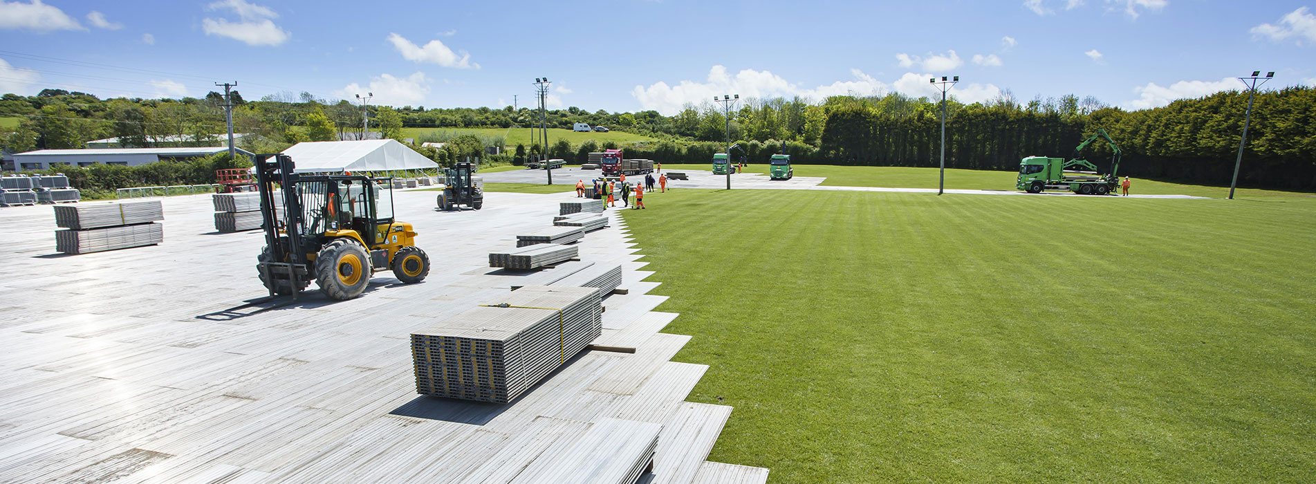 G7 Summit Transport Hubs Trakway Being Laid