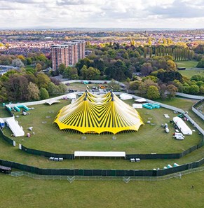 Arial View Of Sefton Park Pilot Festival After Construction