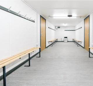 interior of a Sunbelt Rentals drying room